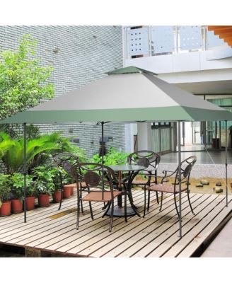 13x13ft Patio Pop-Up Gazebo Canopy Tent Instant Sun Shelter Outdoor Wheeled Bag