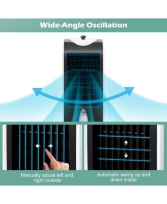 3-in-1 Portable Evaporative Air Cooler with Filter Knob for Indoor