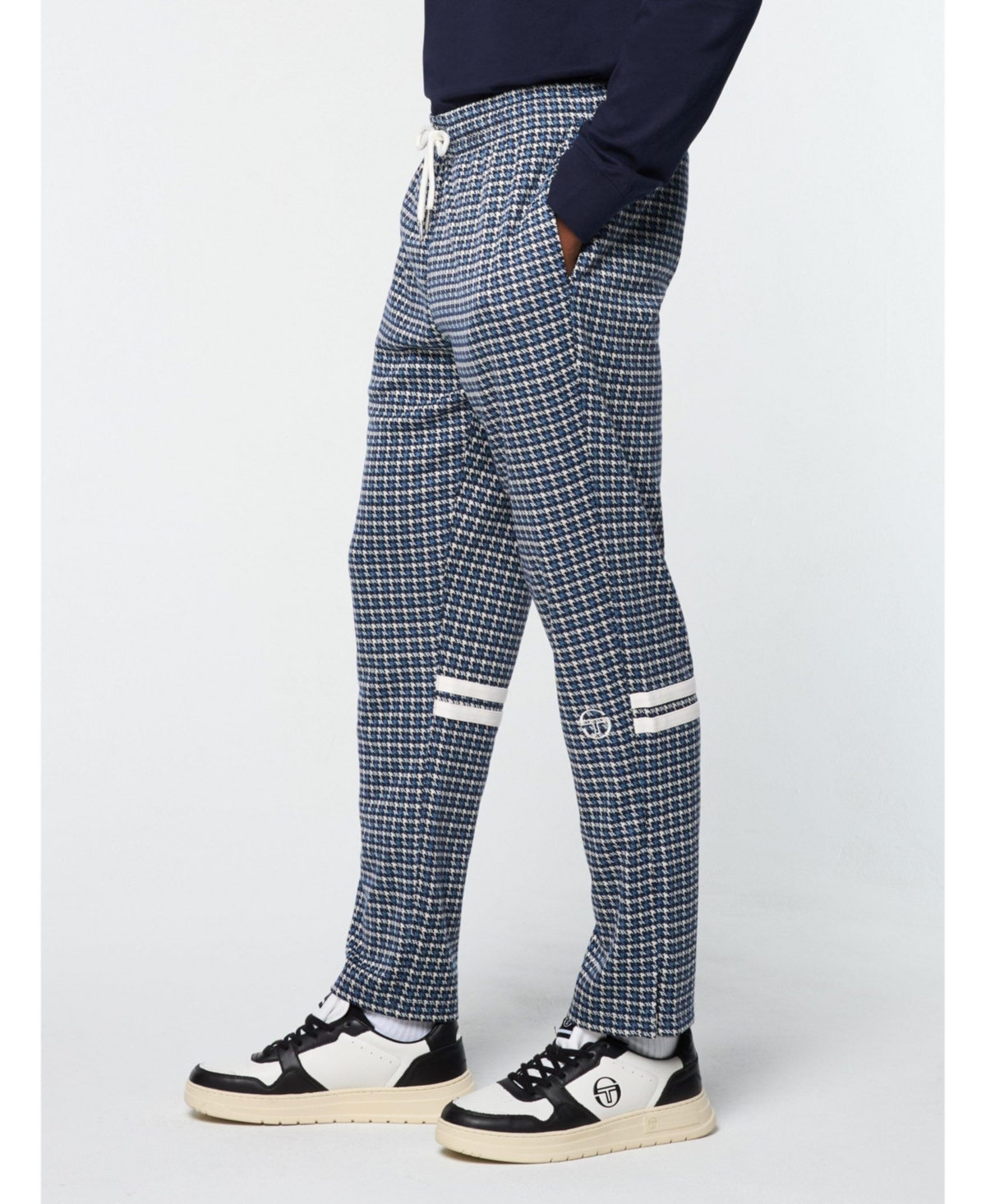Sergio Tacchini Men's Dallas Houndstooth Track Pant In Blue