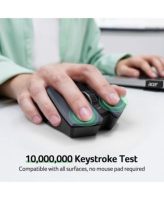 Wireless Mouse for Laptop, 2.4GHz Computer Mouse with 3 Adjustable DPI, 6 Buttons, USB Receiver (1600 DPI, Compatible with PC, Laptop, Desktop)