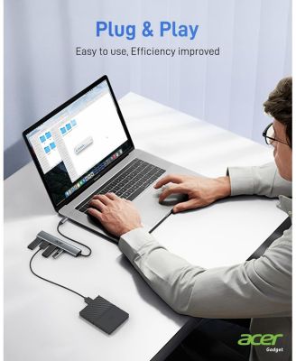 USB-C Hub 10Gbps, USB 3.2 Gen 2 Adapter with 3 USB-A & 1 USB-C Ports