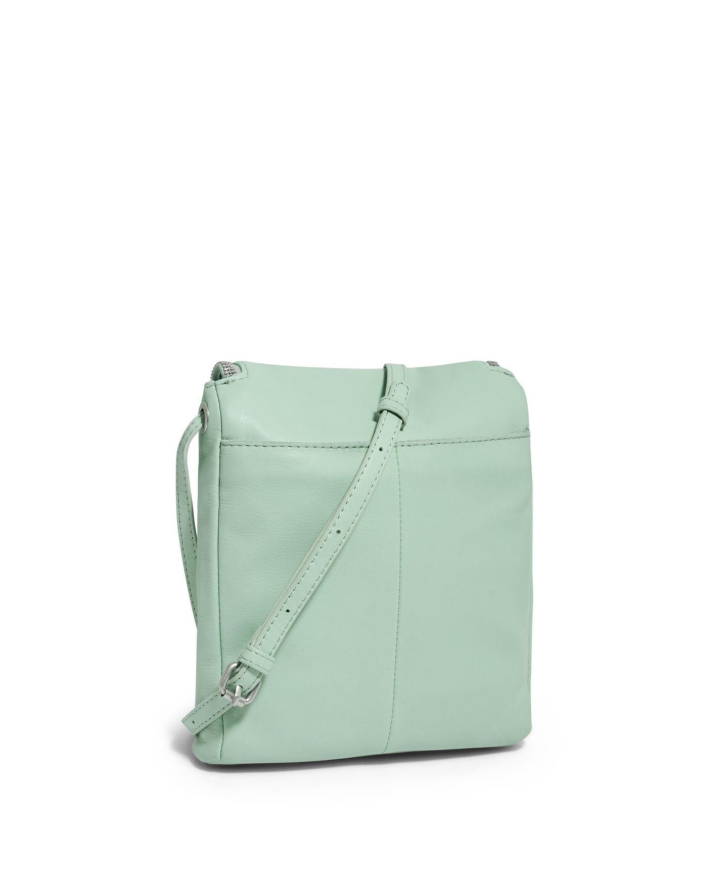 Женская сумка American Leather Co. Hampton Large Zip Around Crossbody, цвет: Аквамариновый — фото 2