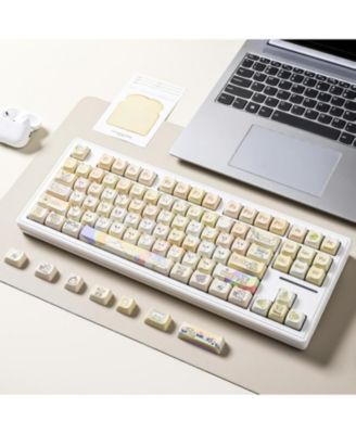 Dye-Sub PBT Keycap Set, Mao Profile, 143 Full Keys Cute Cat Custom Keycaps with Key Puller for Cherry Gateron MX Switches Mechanical Gaming Keyboard