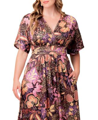 Plus Size Gia A-Line Midi Dress with Pockets