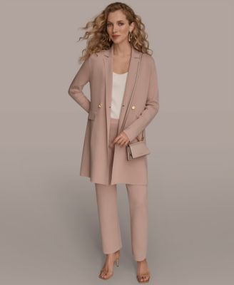 Women's One-Button Long Blazer
