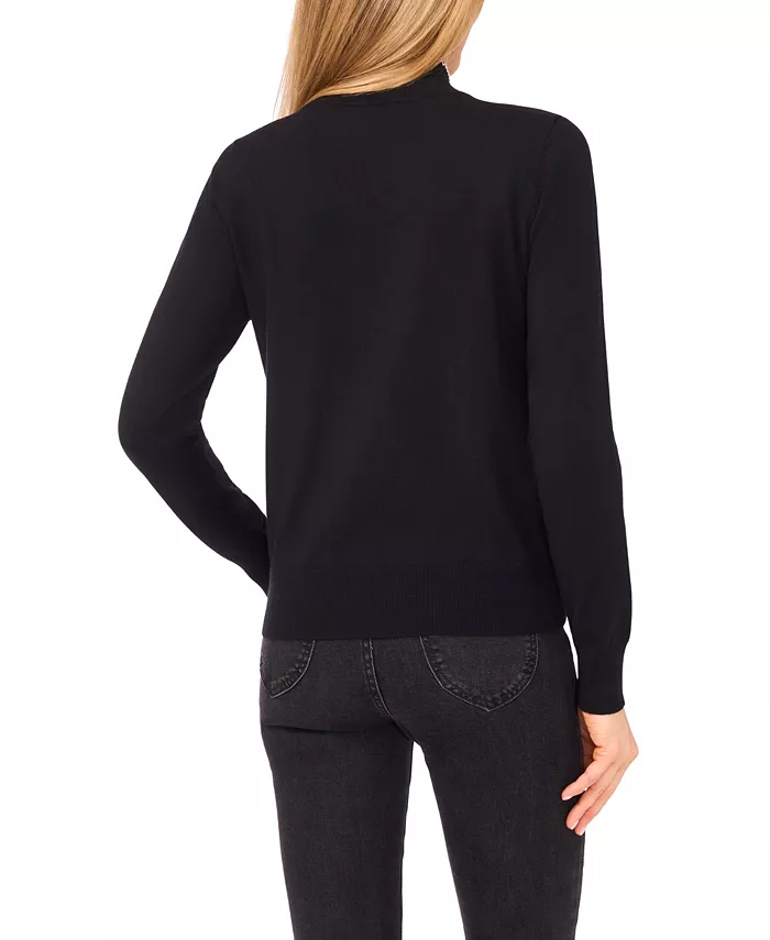 Women's Scarf Tie Neck Sweater - thumbnail 3
