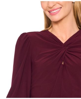 Women's Twist Keyhole Knit Top