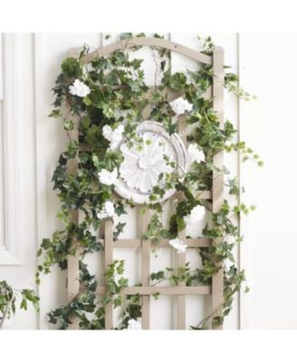 Tall Mocha Vinyl Garden Trellis for Climbing Plants and Vertical Growth