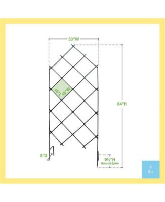 Outdoor Wrought Iron Lattice Garden Trellis for Climbing Plants and Vines