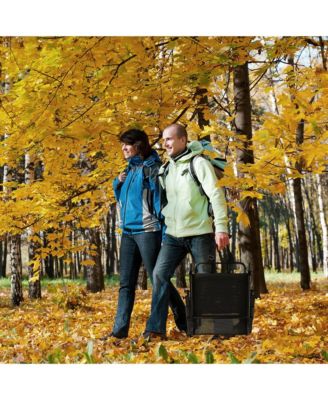 Swivel Hunting Chair Foldable Mesh Chair w/ Armrests for Outdoor Activities