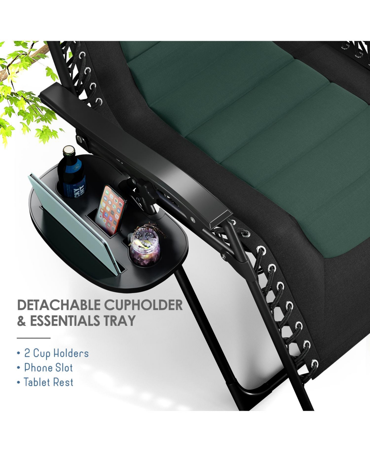 Nestl Padded Zero Gravity Chair Extra Wide Outdoor Recliners