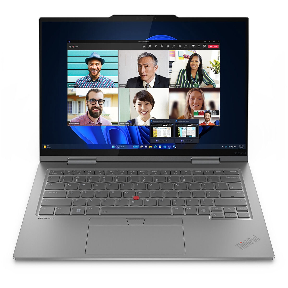 Lenovo ThinkPad X1 Gen 9 14" Wuxga 2-In-1 Touchscreen Laptop, Intel Core Ultra 5 125U 1.3GHz, 16GB Ram, 512GB Ssd, Windows 11 Pro, Gray