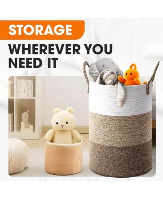 Large Laundry Hamper (15x19.7") - 3 Tone Tan