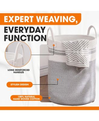 Large Laundry Hamper (15" x 19.7") - 2 Tone Gray