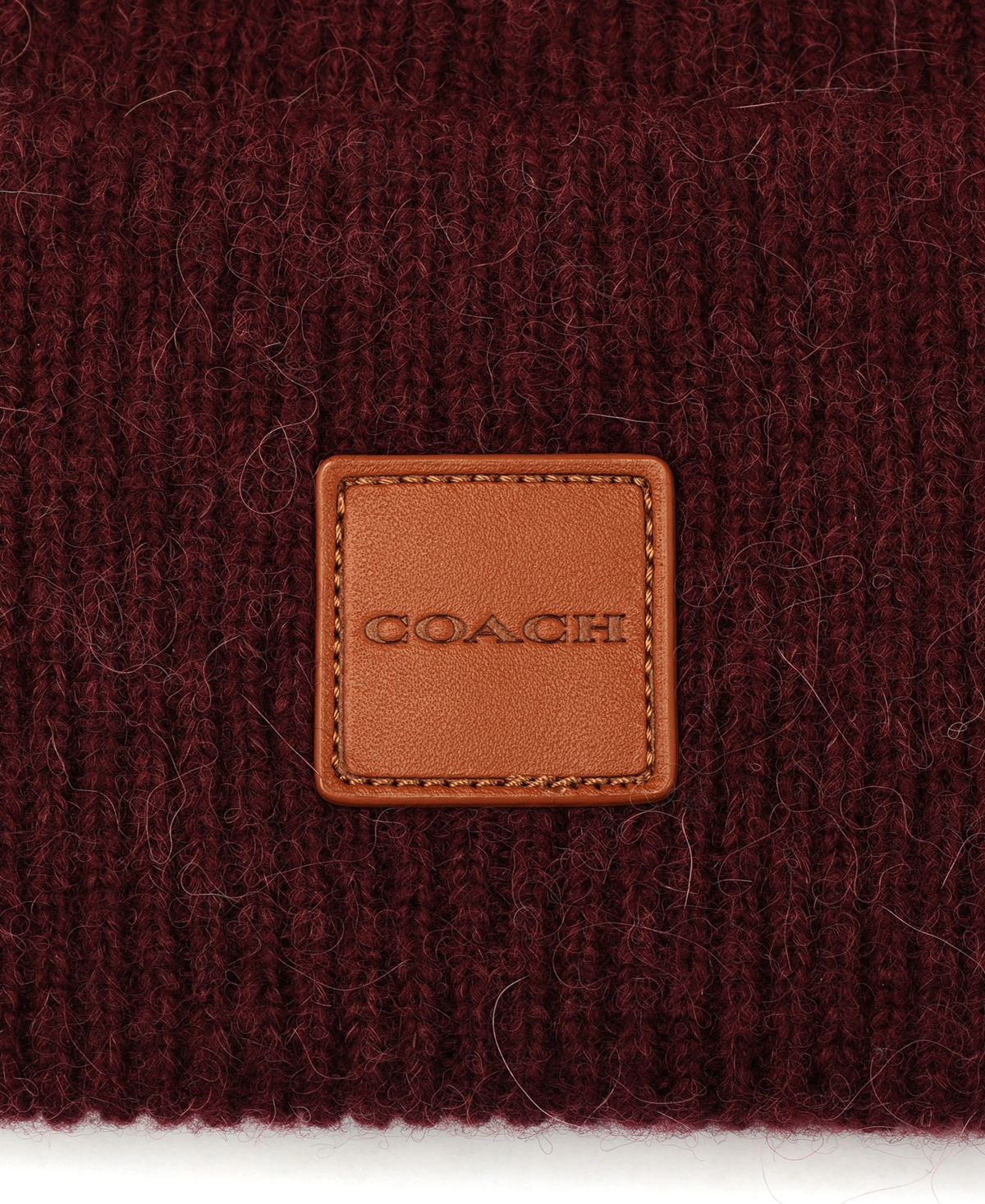 Coach Men's Leather Patch Bean Hat