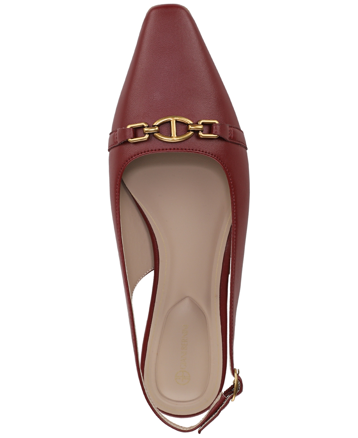 Giani Bernini Women's Ginna Snip Toe Slingback Flats, Created For Macy's In Red