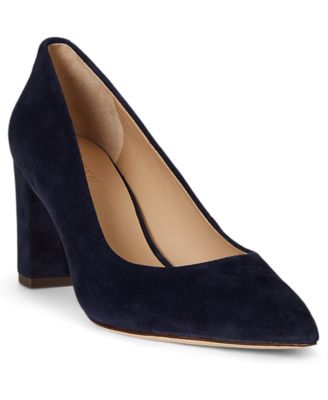 Lauren Ralph Lauren - Women's Lanette Suede Block-Heel Pumps