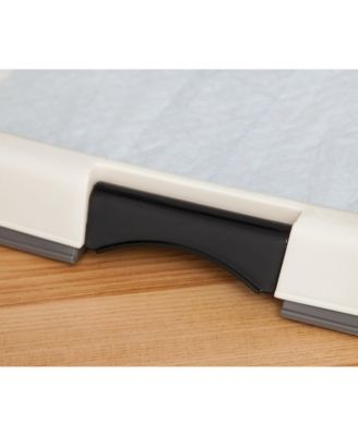 Pad Holder, Fits 17"x24" or Larger, Medium, Puppy Dog Pad Hoder, Secured Latches, Non-Skid Rubber Feet, High Polish Finish for Easy Cleaning, Leak Protection, Dog, Navy