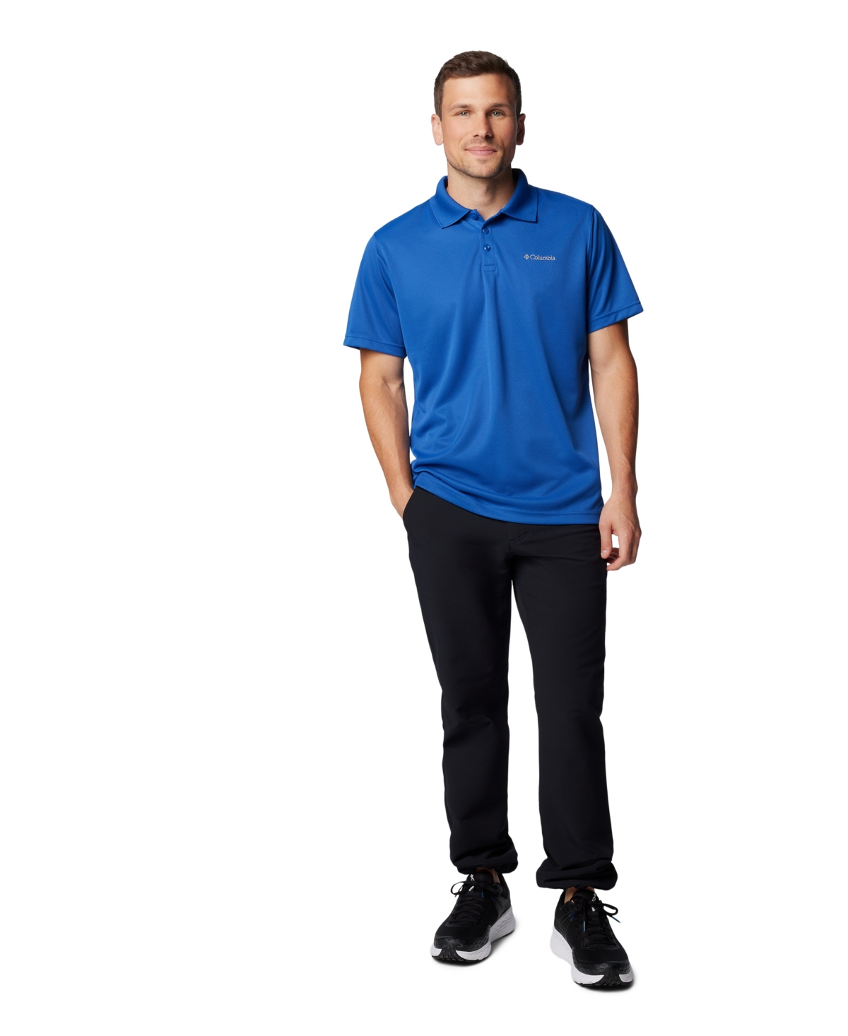Columbia Men's Utilizer Short Sleeve Polo Shirt In Blue