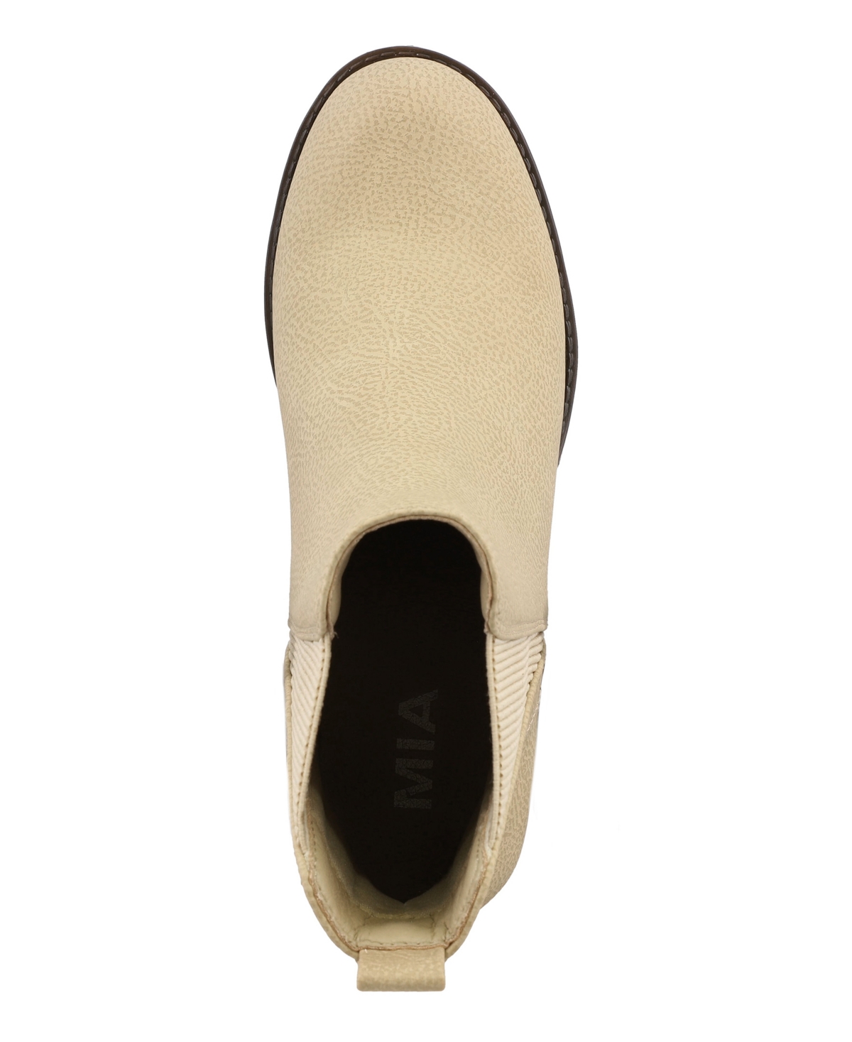 Mia Jody Ribbed Lug Sole Chelsea Boot In Neutral