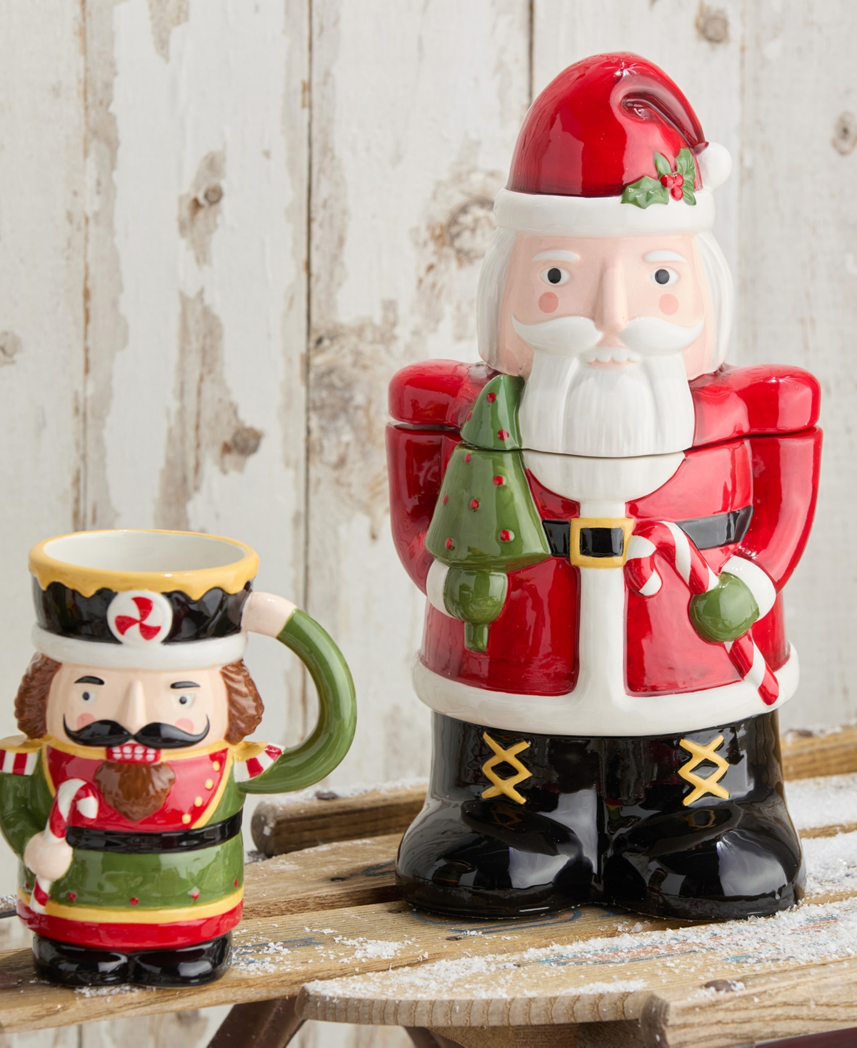 Certified International Nutcracker Parade 3-d Santa Cookie Jar In Red