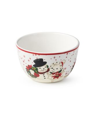 Santa's Retro Christmas Ice Cream Bowls, Set of 4