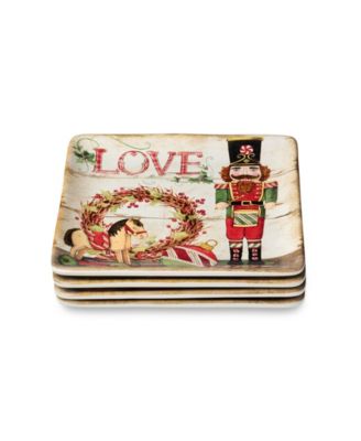 Nutcracker Parade Dessert Plates, Set of 4