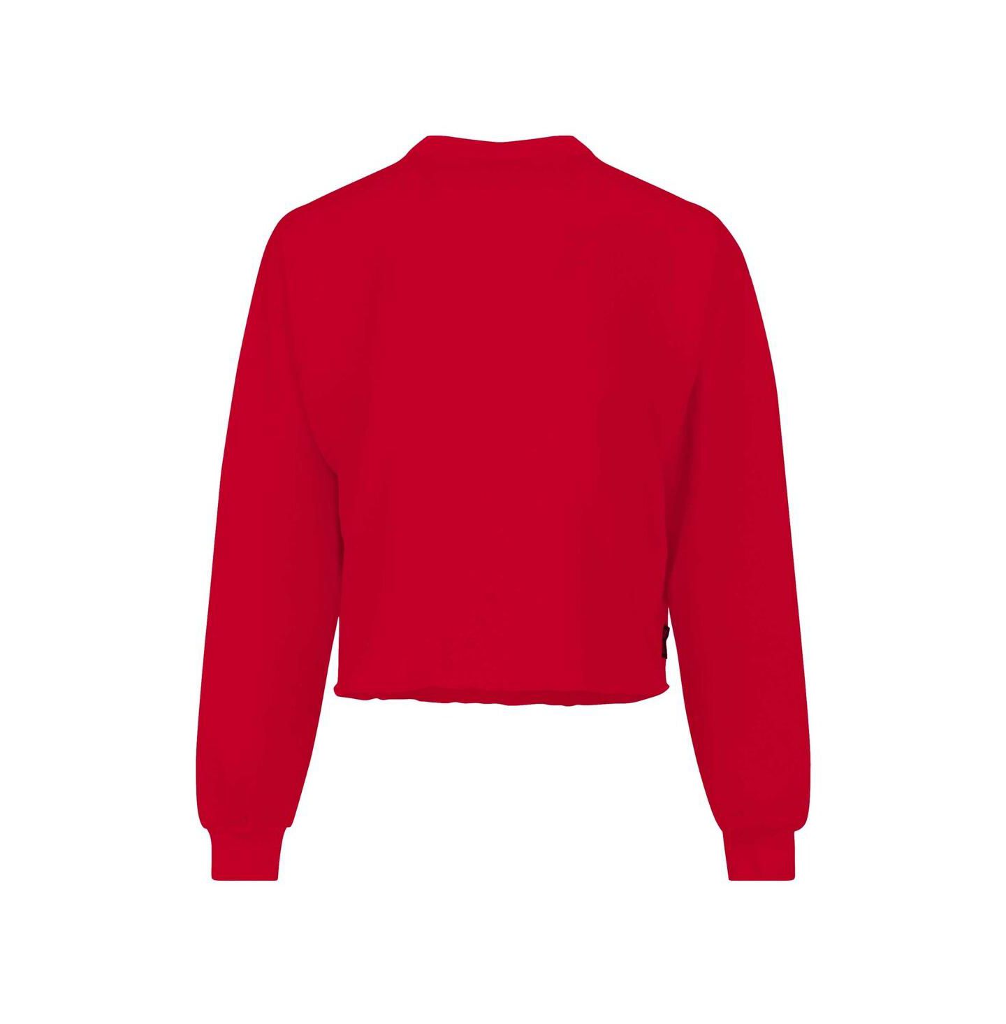 Женская футболка Spirit Jersey Scarlet Nebraska Huskers Slouchy Cropped Long Sleeve — фото 2