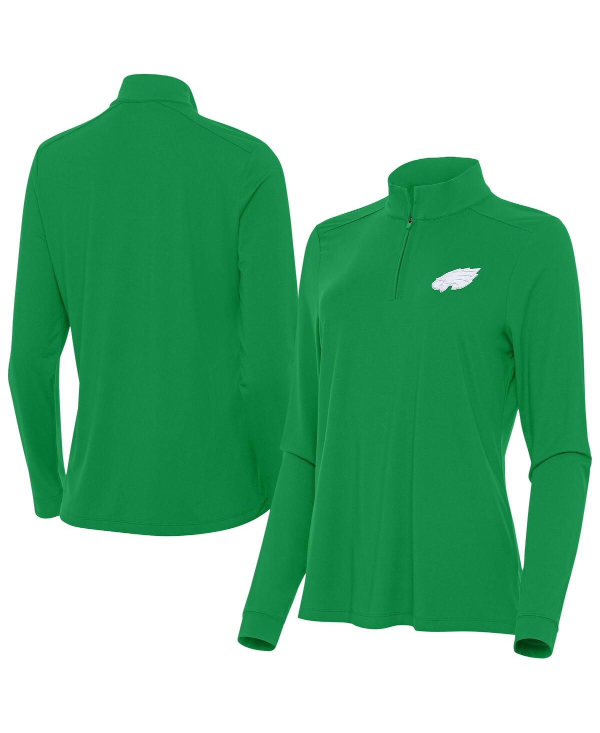 Antigua Women's Kelly Green Buffalo Bills St. Patrick's Day Intent Quarter-zip Performance Top In Green