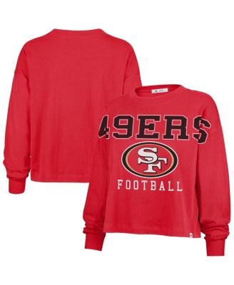 '47 Brand - Women's Scarlet San Francisco 49ers Outreach City Oversized Long Sleeve T-Shirt