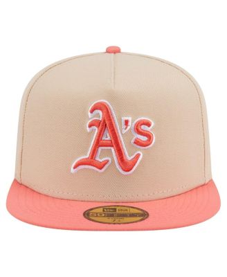 Men's Light Beige/Coral Athletics Two-Tone Color Pack A-Frame 59FIFTY Fitted Hat