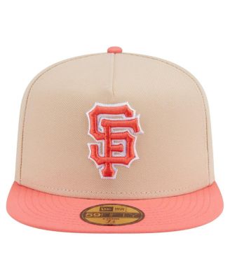 Men's Light Beige/Coral San Francisco Giants Two-Tone Color Pack A-Frame 59FIFTY Fitted Hat