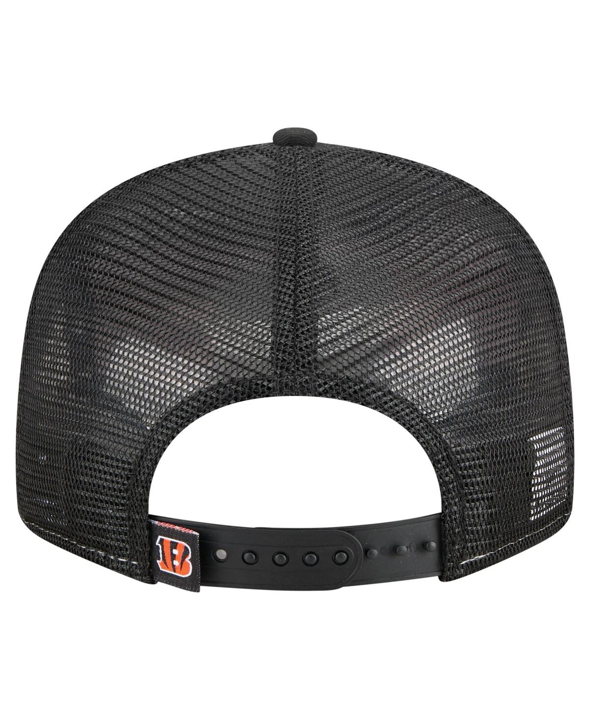 New Era Men's Orange/black Cincinnati Bengals Outdoor Split Panel 9fifty Snapback Hat In Multi