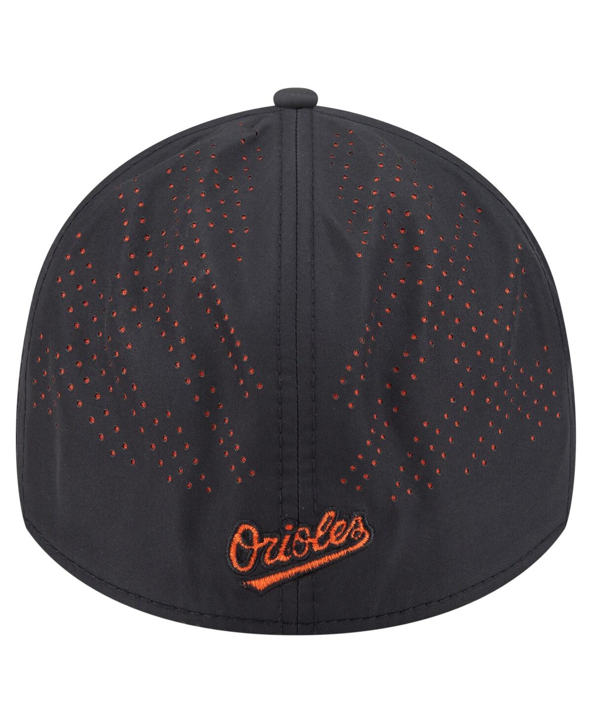 New Era Men's Black Baltimore Orioles Night 39thirty Flex Hat In Black