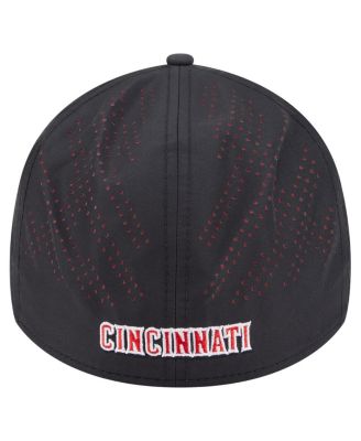 Men's Black Cincinnati Reds Night 39THIRTY Flex Hat