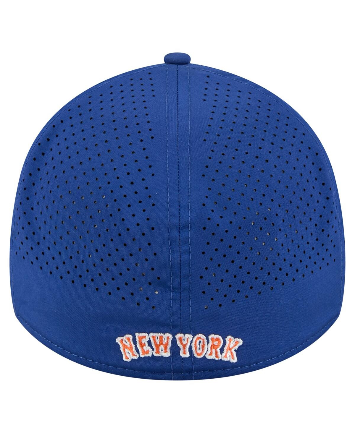 New Era Men's Royal New York Mets 39thirty A-frame Perforated Flex Hat In Blue