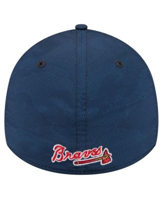 Men's Navy Atlanta Braves Tonal Camo 39THIRTY Flex Hat