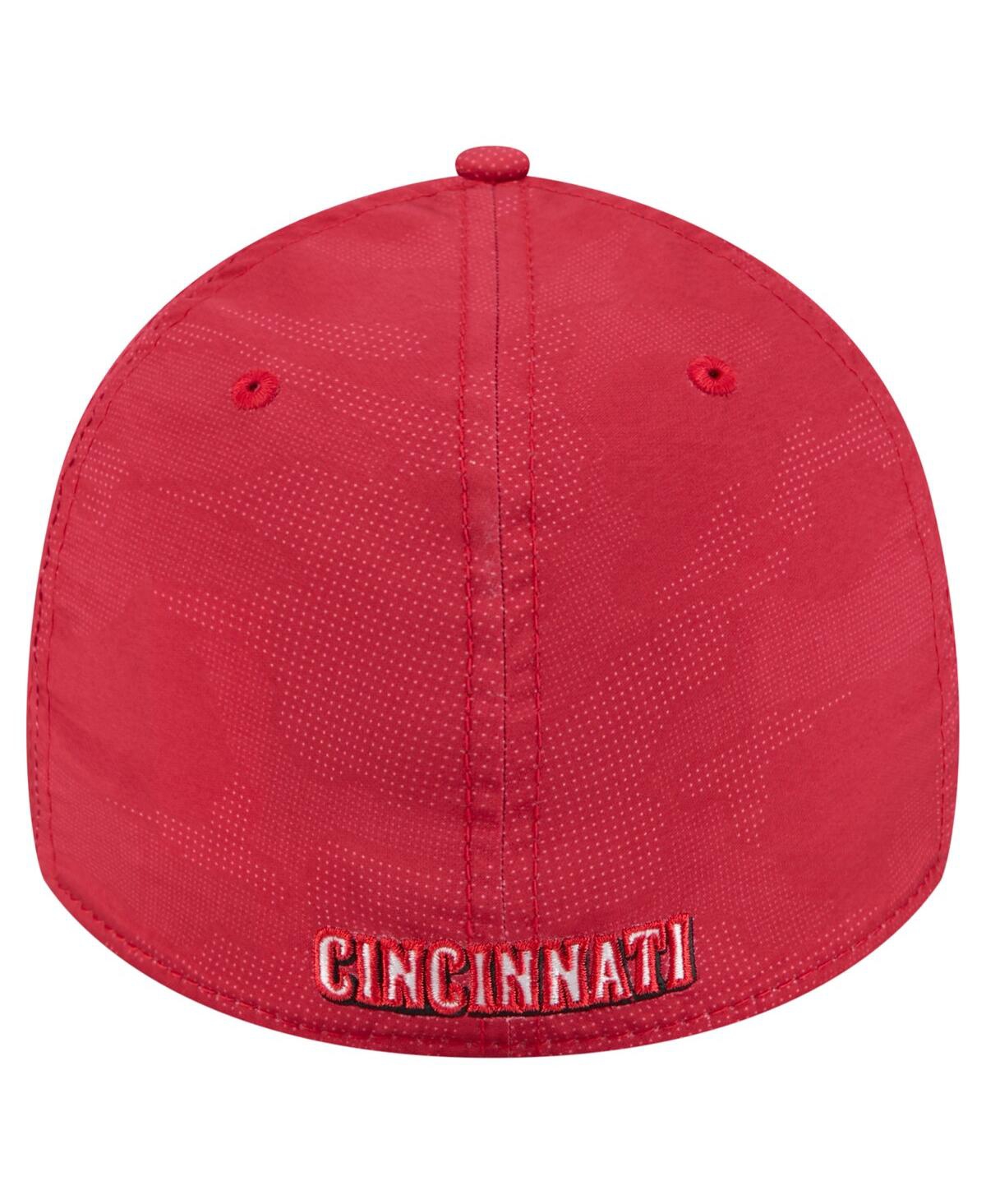 New Era Men's Red Cincinnati Reds Tonal Camo 39thirty Flex Hat In Red