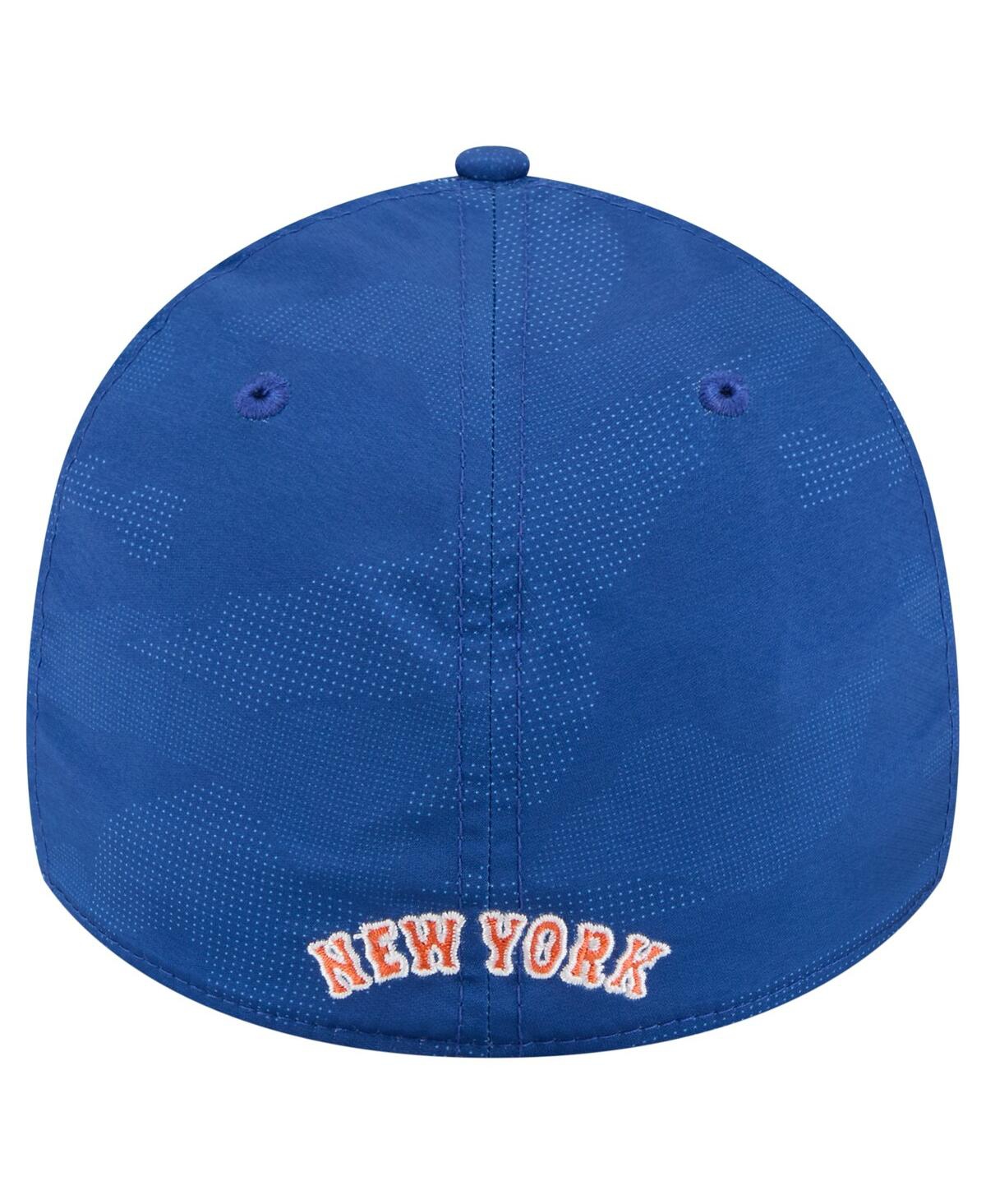 New Era Men's Royal New York Mets Tonal Camo 39thirty Flex Hat In Blue