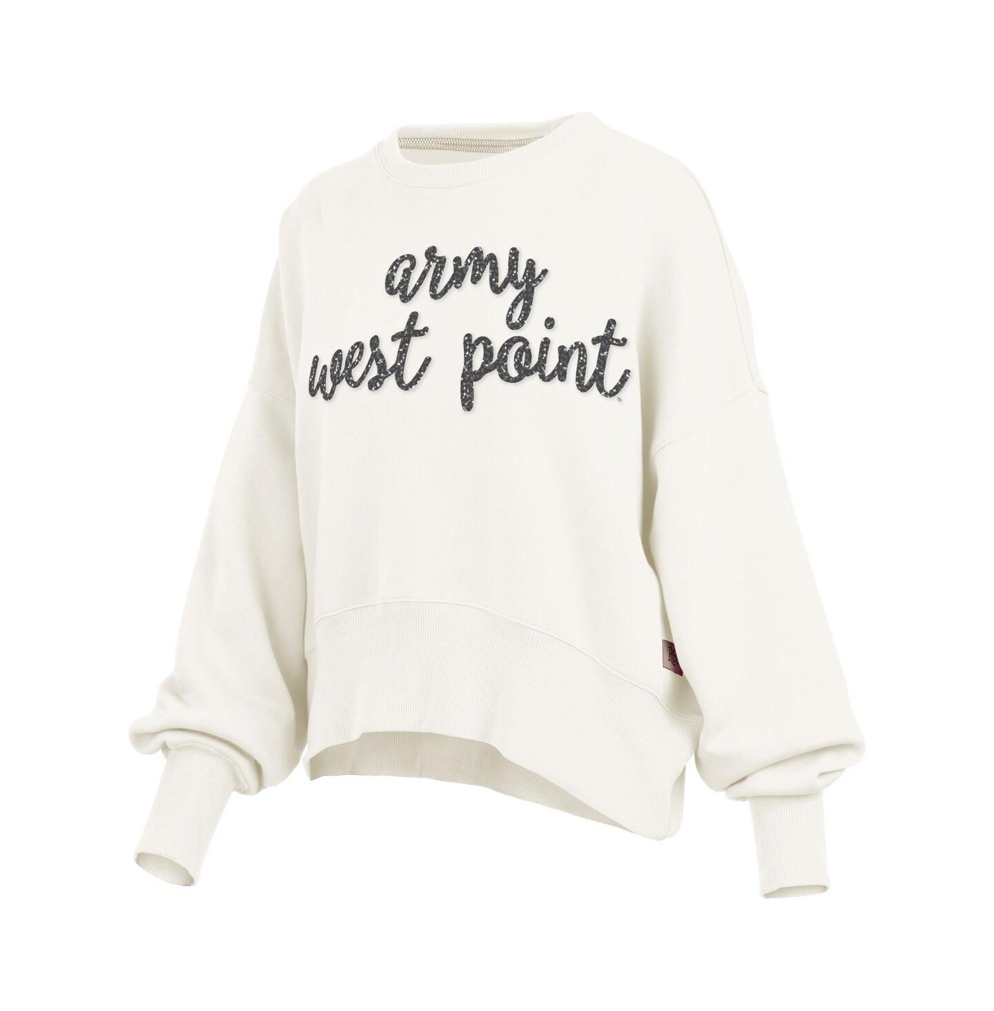 Женский свитшот Pressbox Cream Army Black Knights Oversized Chelsea Waist Length Pullover — фото 3