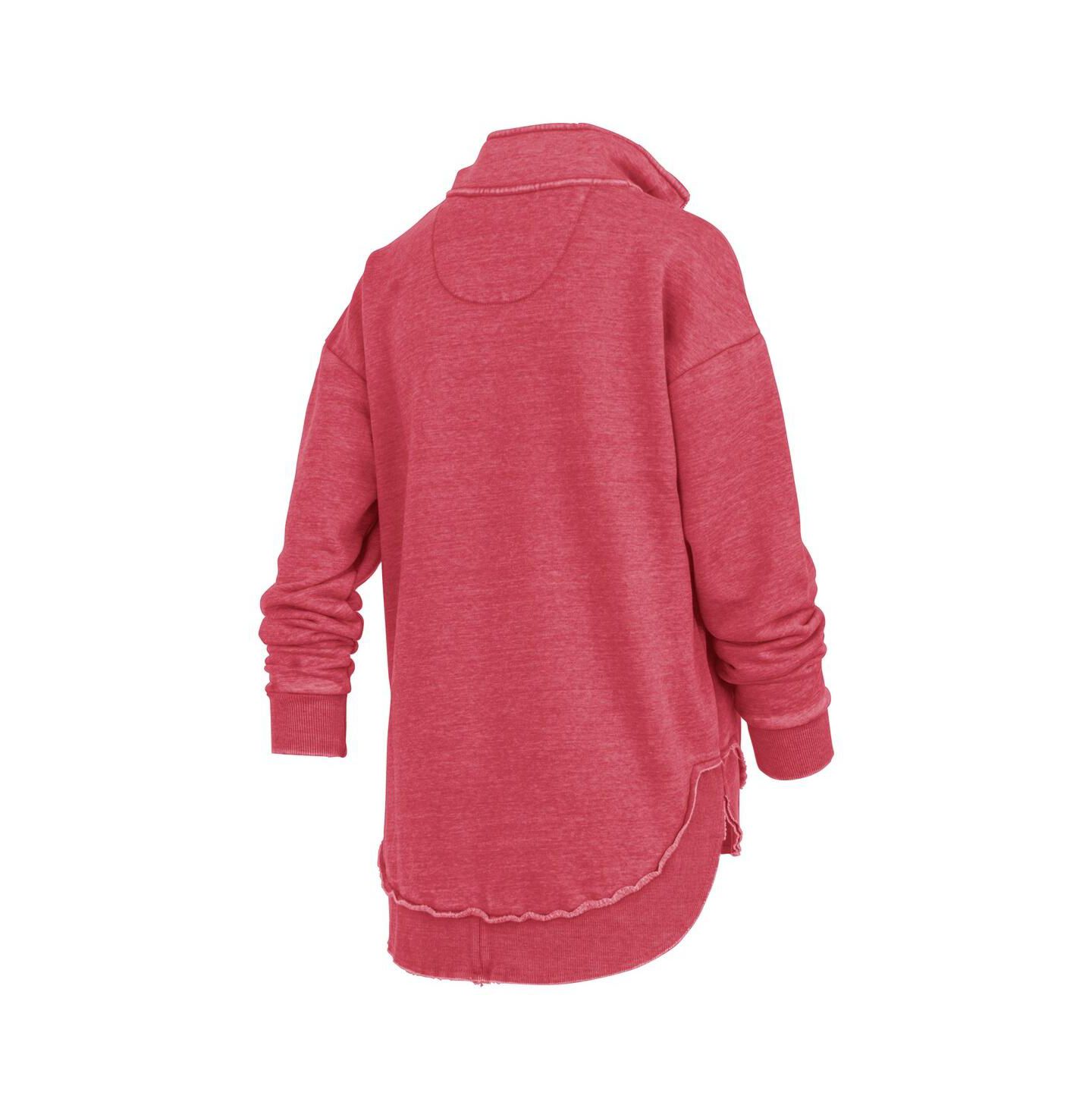 Женский свитшот Pressbox Red Georgia Bulldogs Northfork Sojourn Poncho Quarter-Zip — фото 2