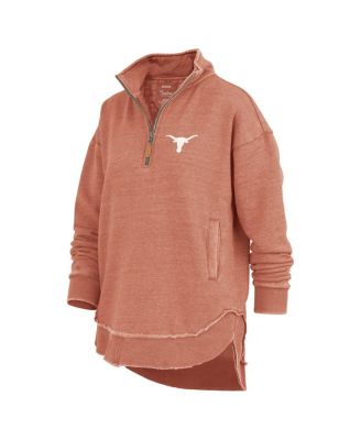 Women's Burnt Orange Texas Longhorns Northfork Sojourn Poncho Quarter-Zip Sweatshirt