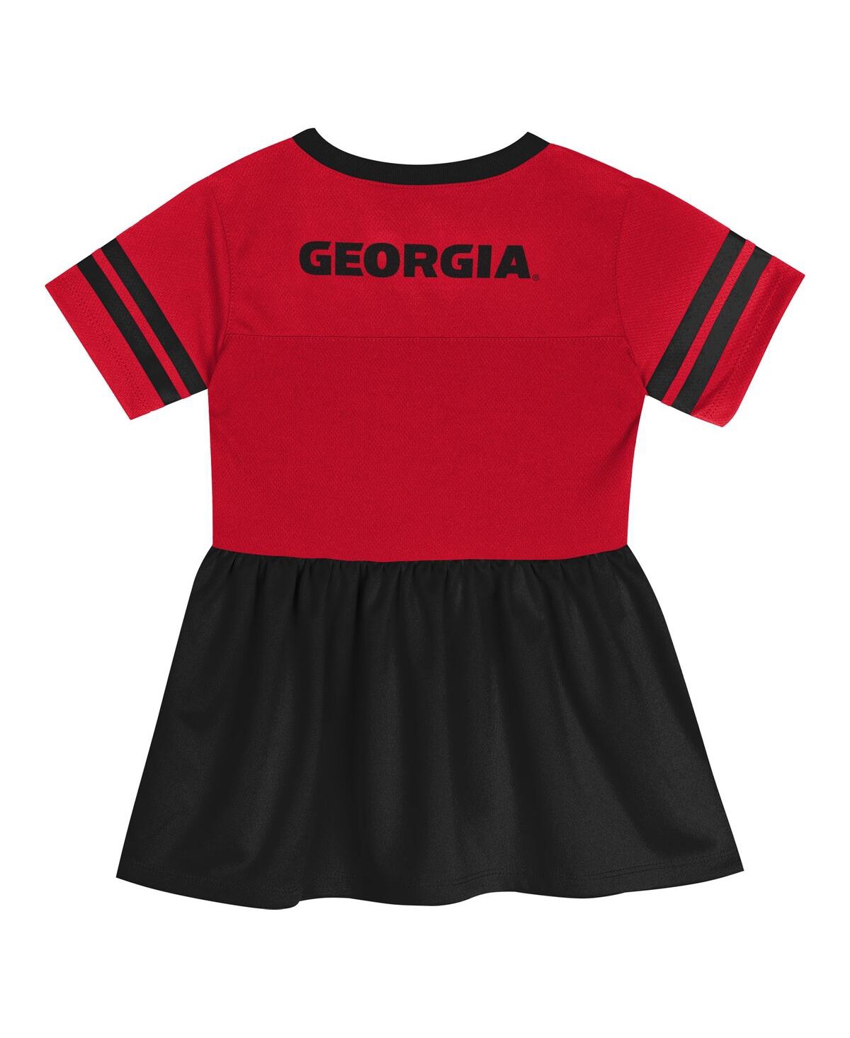 Outerstuff Toddler Red/black Georgia Bulldogs Stadium Lights Fashion Jersey Dress In Red