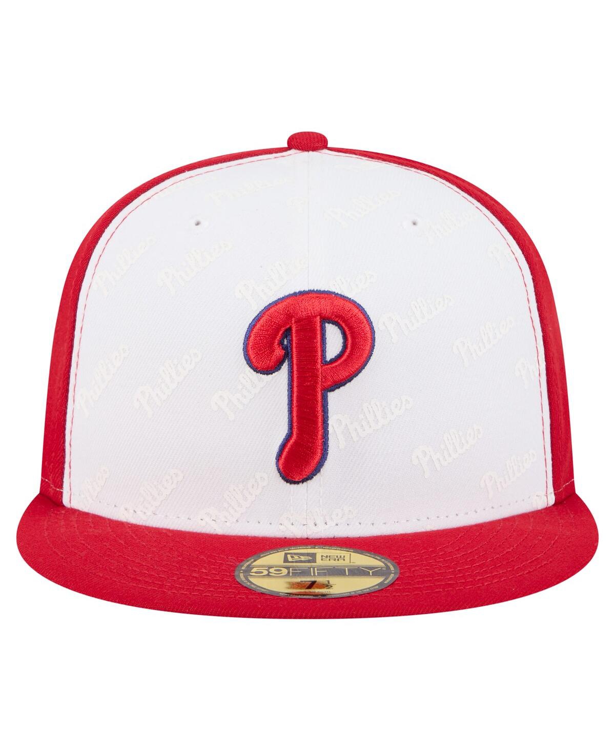 New Era Men's White/red Philadelphia Phillies Repeat 59fifty Fitted Hat In Multi