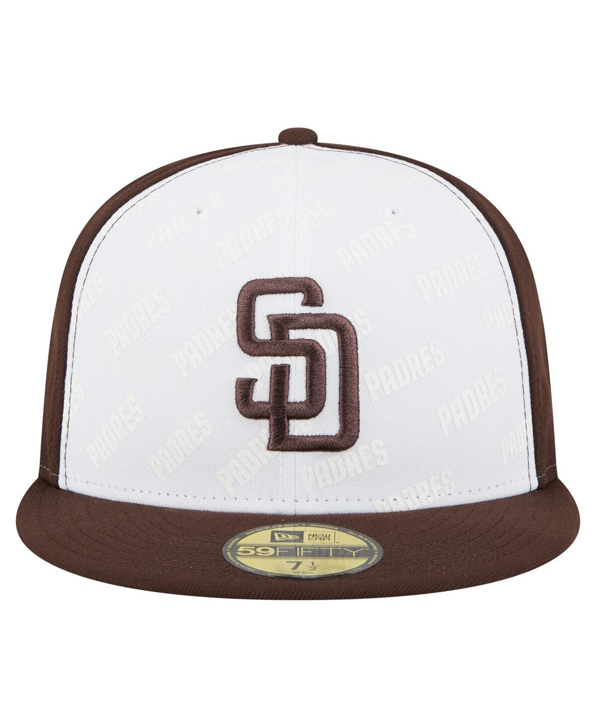 New Era Men's White/brown San Diego Padres Repeat 59fifty Fitted Hat In Multi