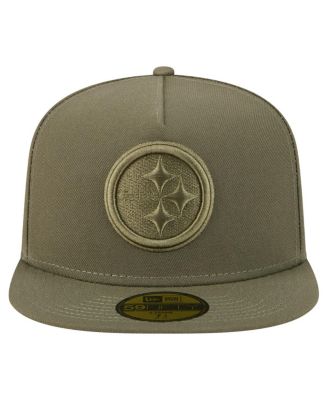 Men's Olive Pittsburgh Steelers Color Pack A-Frame 59FIFTY Fitted Hat