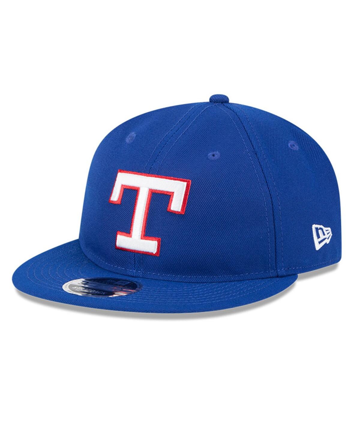 New Era Men's Royal Texas Rangers Baseball Hall Of Fame Retro Crown 9fifty Adjustable Hat In Blue