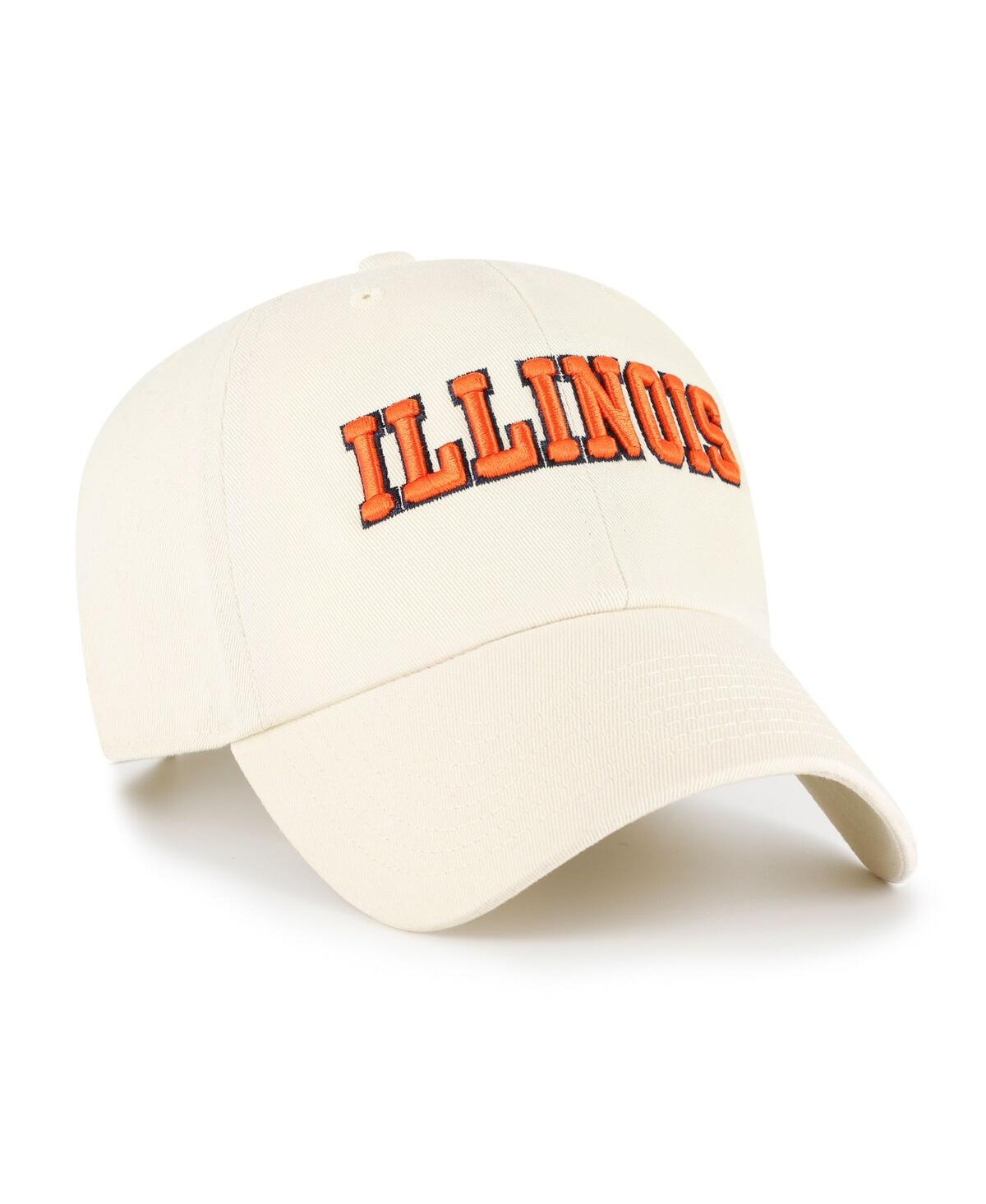 47 Brand Men's Sand Illinois Fighting Illini Vault Clean Up Adjustable Hat In Sand