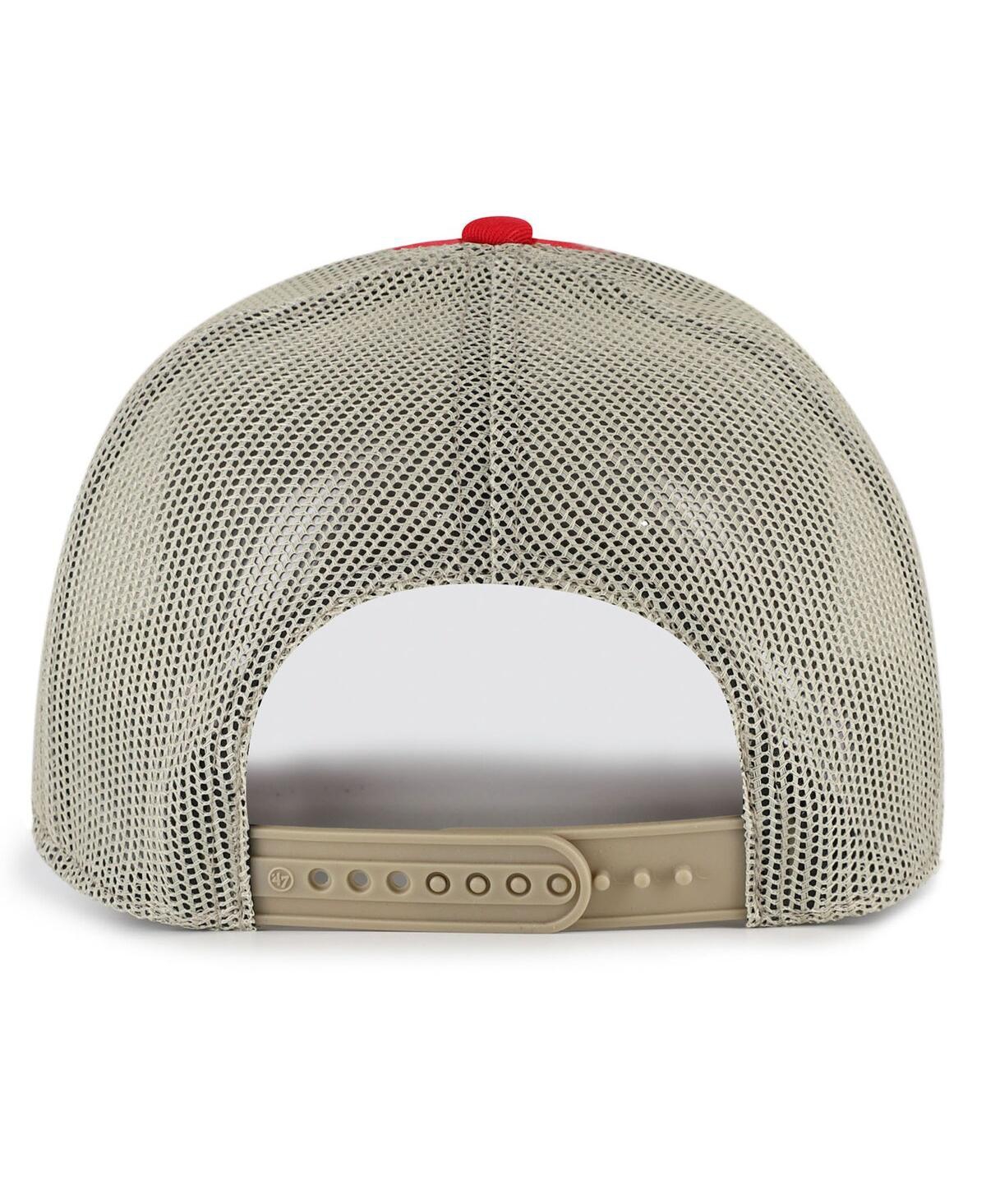 47 Brand Men's Red Wisconsin Badgers Arid Adjustable Trucker Hat In Red