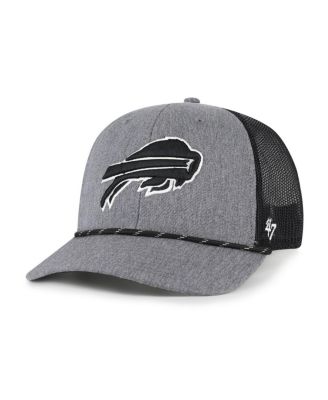 '47 Brand - Men's Heather Charcoal Buffalo Bills Carbon Rope Trucker Adjustable Hat